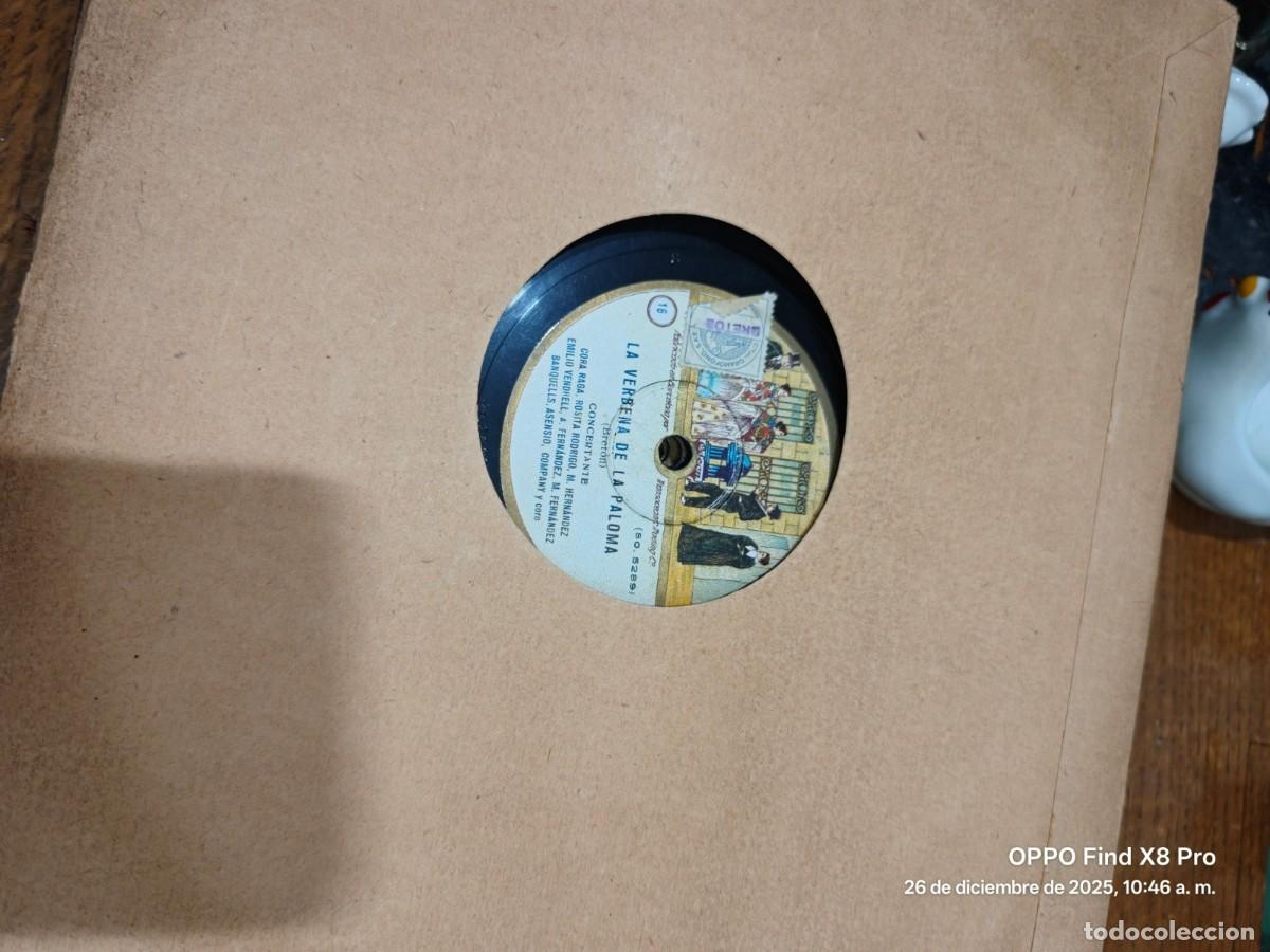 Discos de pizarra: CONJUNTO DE DISCOS DE PIZARRA VERBENA DE LA PALOMA 8 DISCOS ODEON - Foto 16