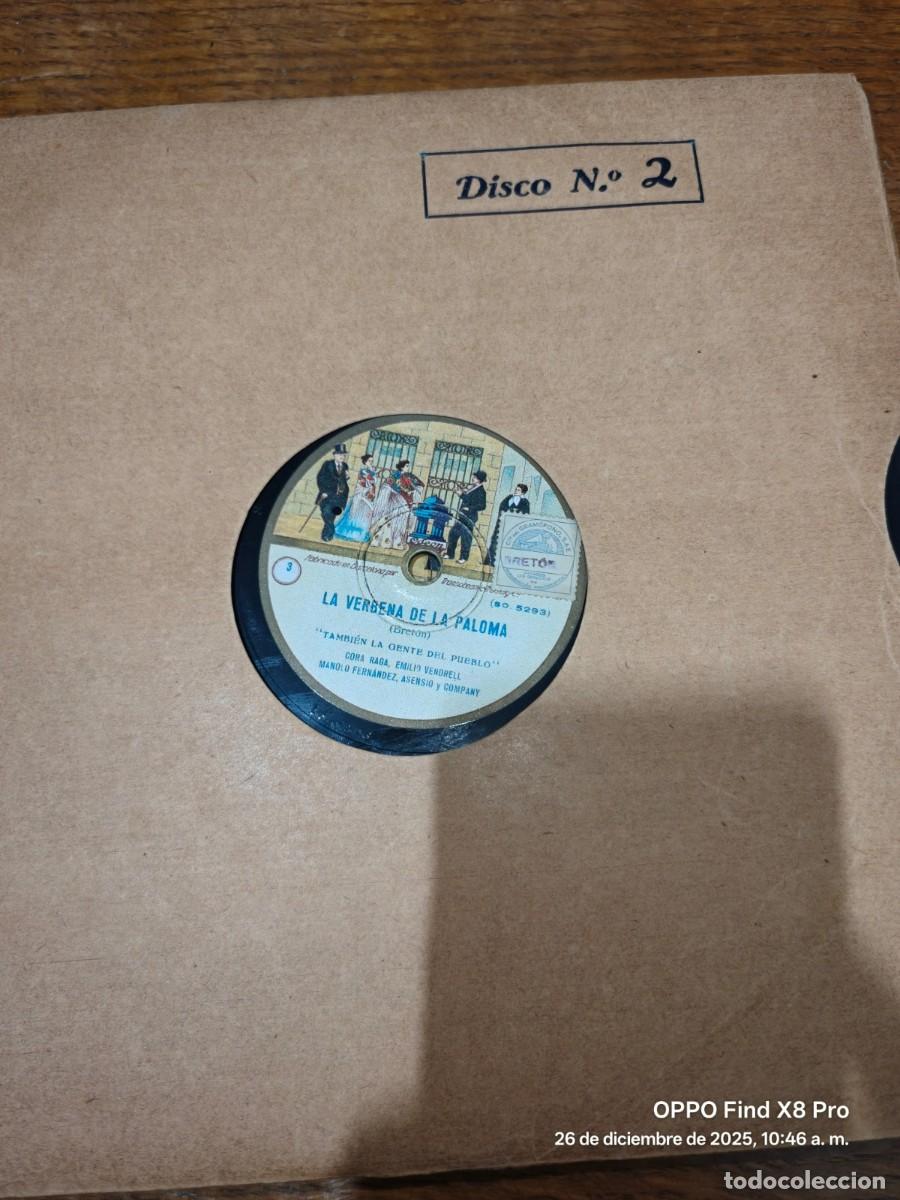 Discos de pizarra: CONJUNTO DE DISCOS DE PIZARRA VERBENA DE LA PALOMA 8 DISCOS ODEON - Foto 23