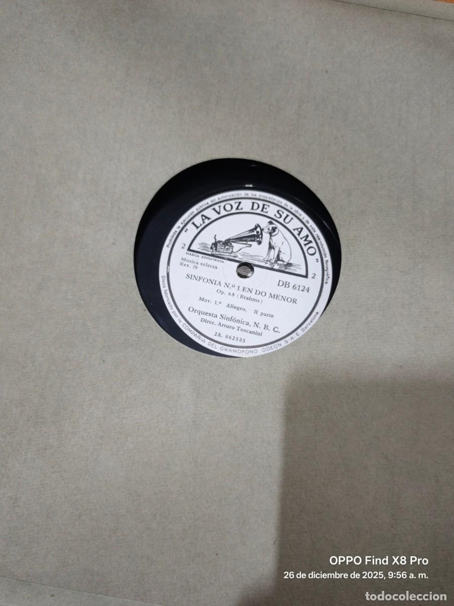 Discos de pizarra: DISCOS DE PIZARRA SINFONIA N&ordm; 1 EN DO MENOR DE BRAHMS 5 DISCOS - Foto 5