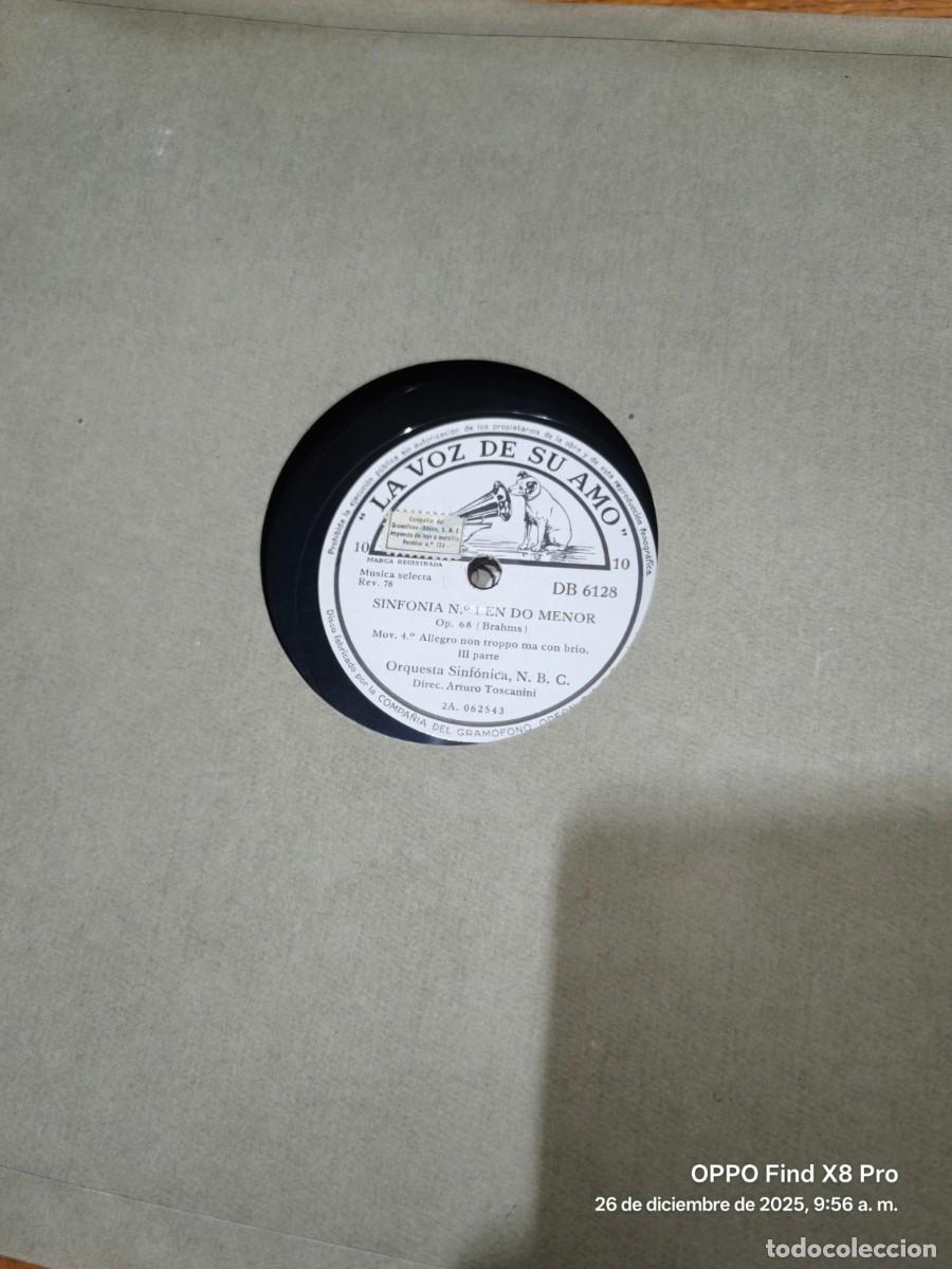 Discos de pizarra: DISCOS DE PIZARRA SINFONIA N&ordm; 1 EN DO MENOR DE BRAHMS 5 DISCOS - Foto 9