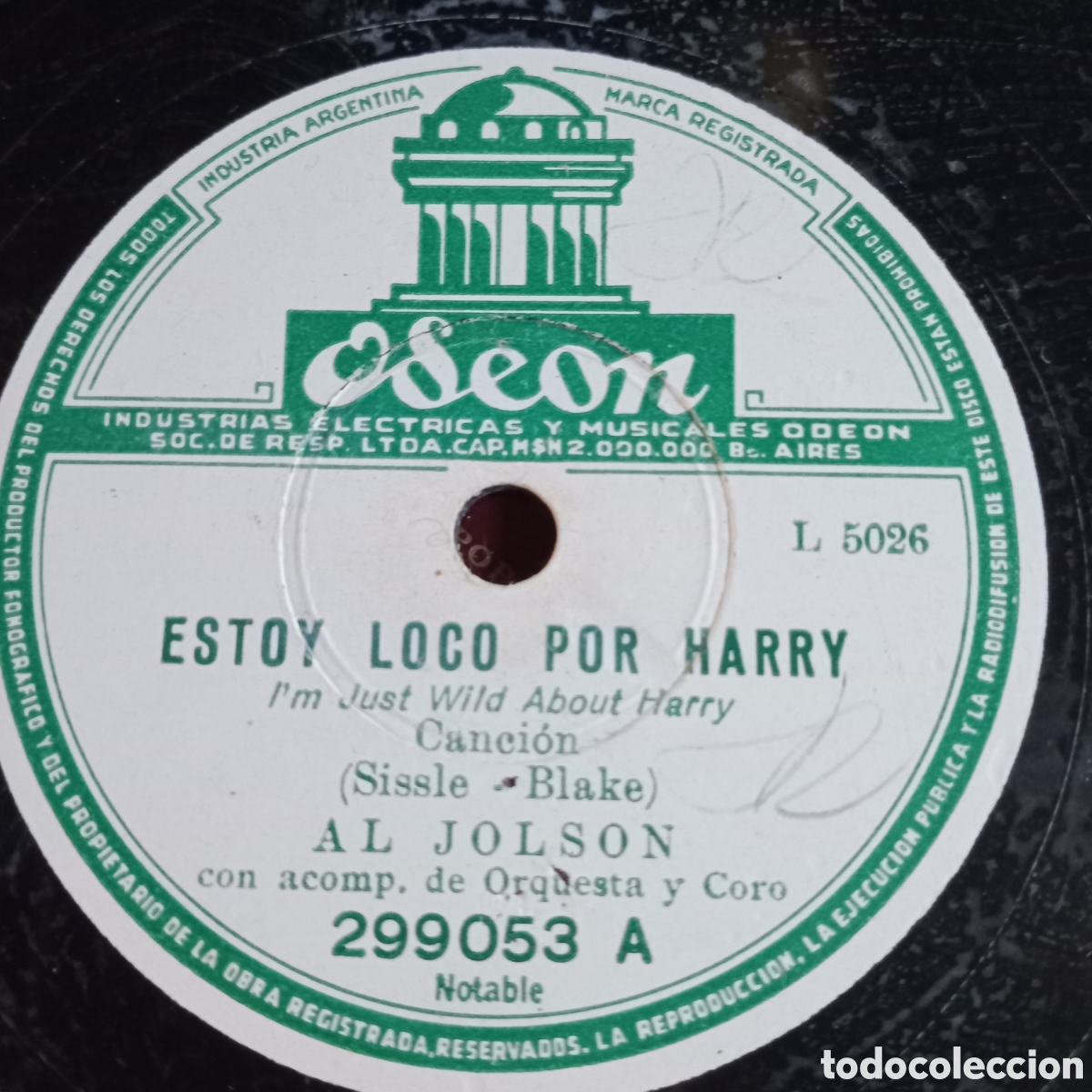 Discos de pizarra: AL JONSON CANTA MI BARRIO CHINO - Foto 1