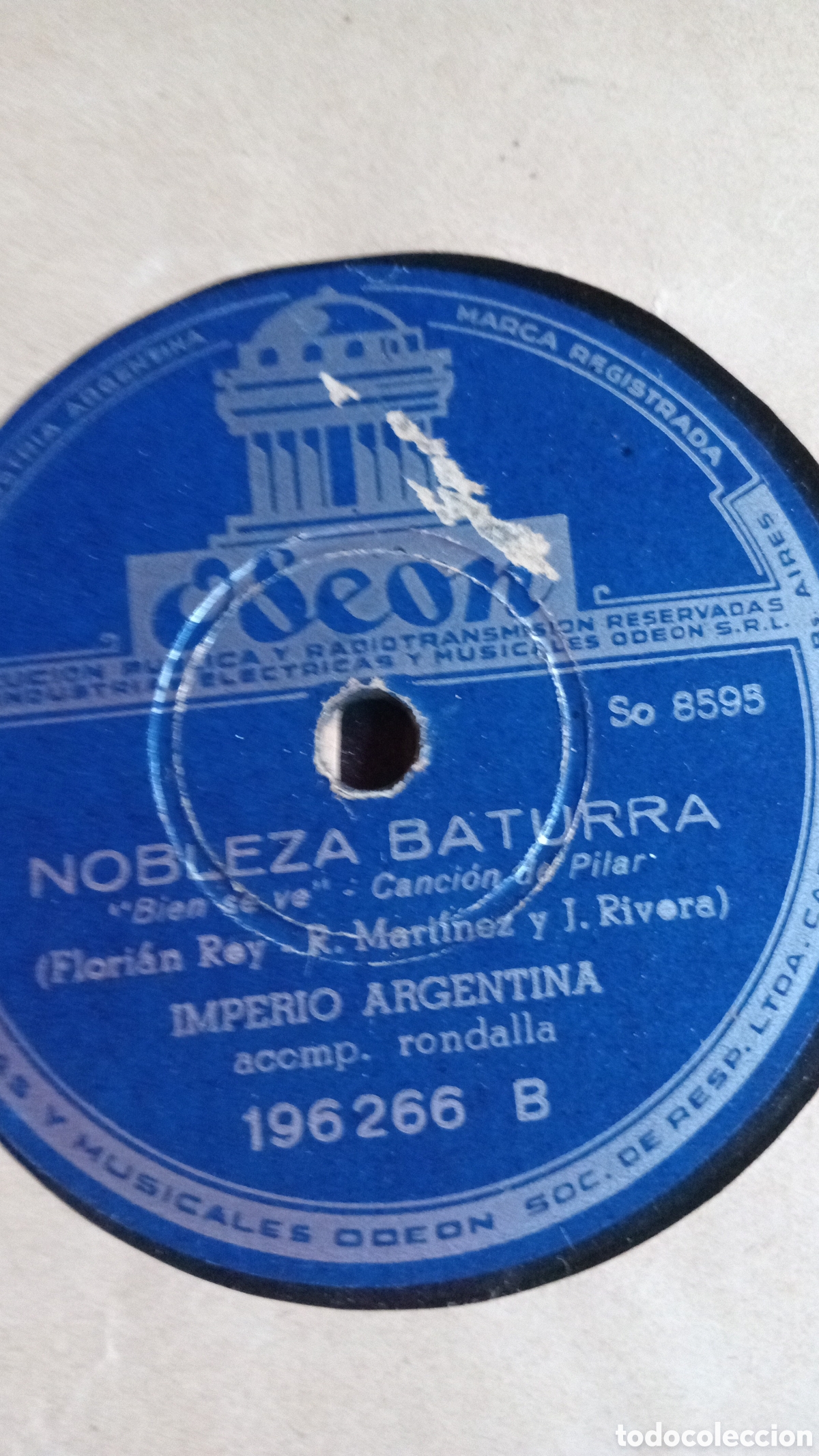 Discos de pizarra: IMPERIO ARGENTINA Canta - Foto 1