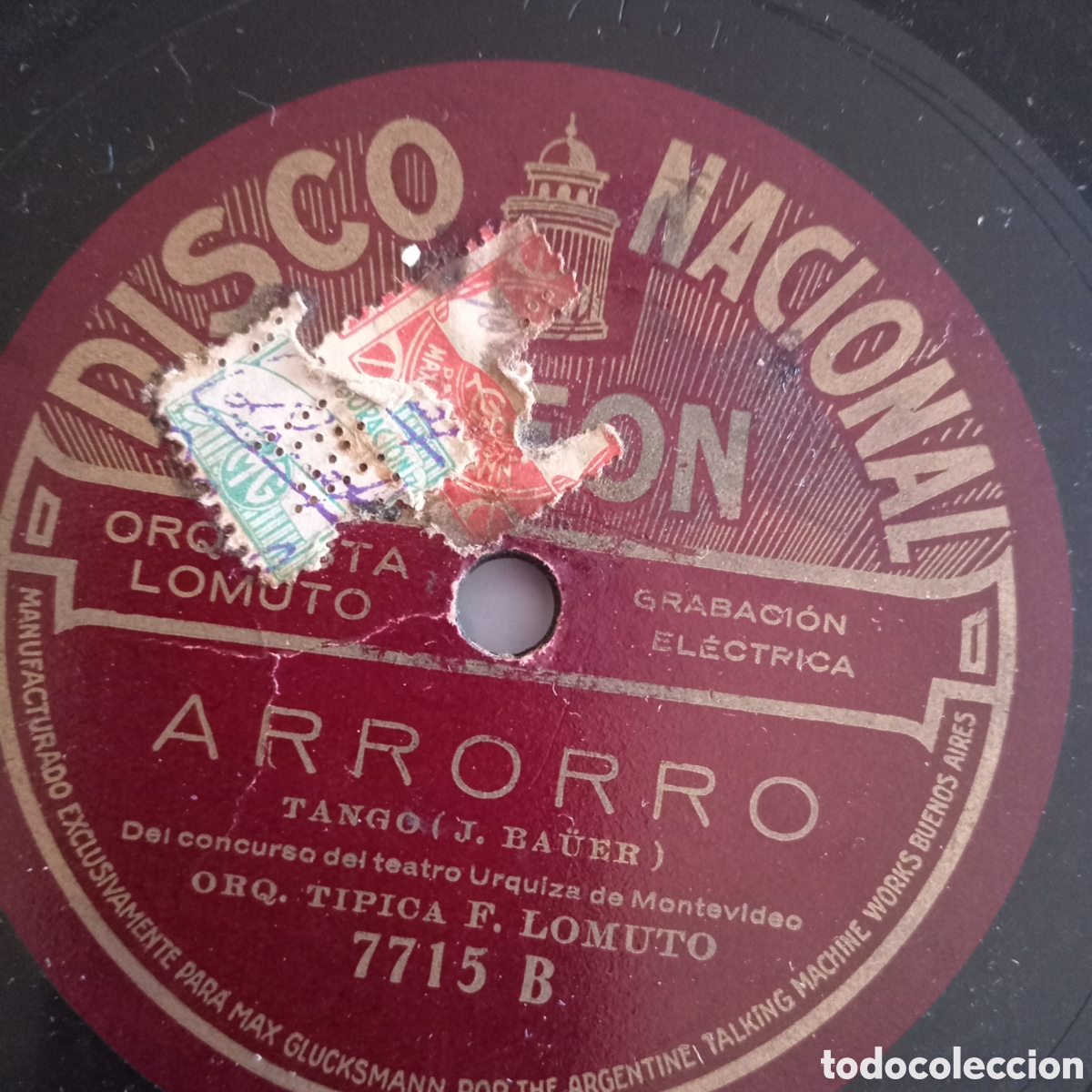 Discos de pizarra: ORQ. LOMUTO- LA ULTIMA FICHA- ARRORRO - Foto 1