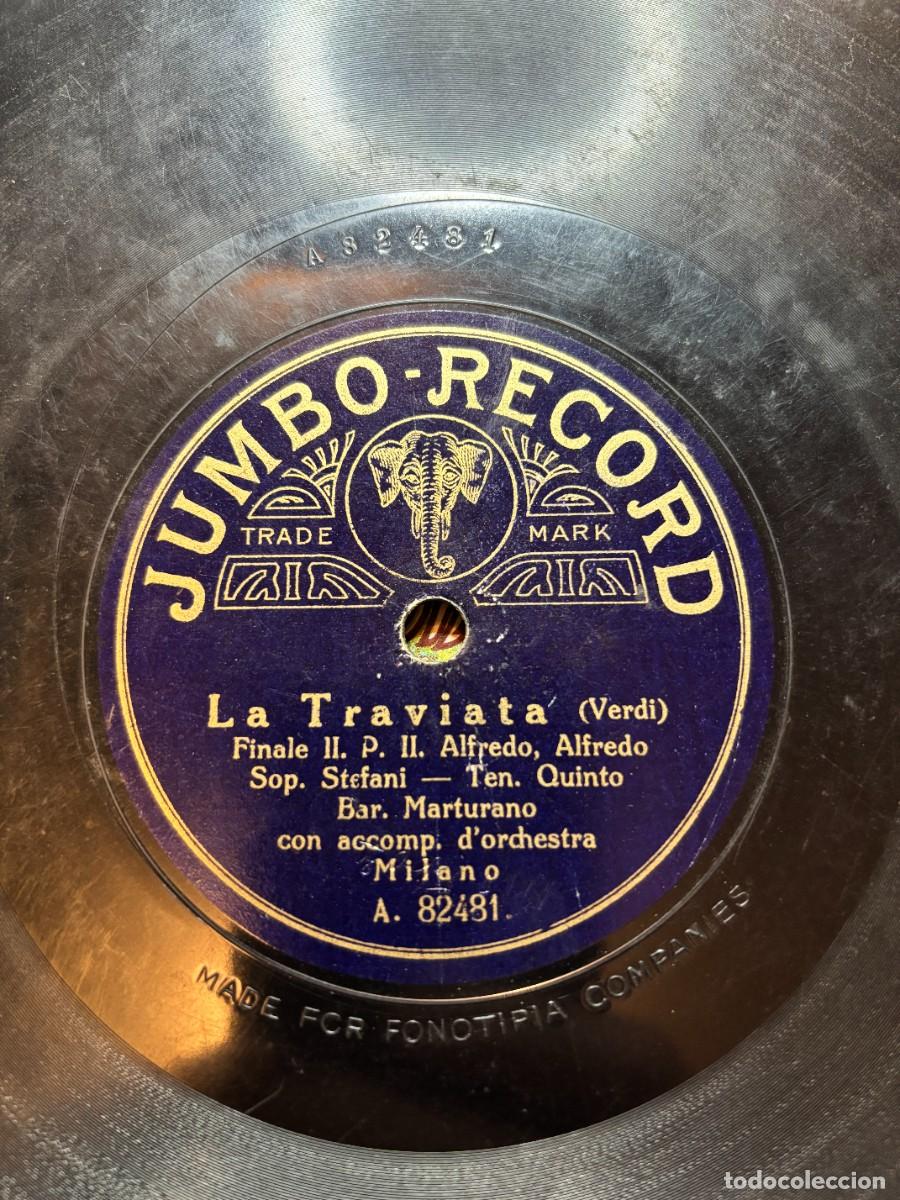 Discos de pizarra: Jumbo Record A. 82481 - La Traviata 78 Giri - Foto 3
