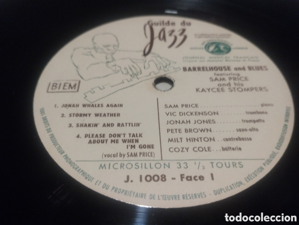 Discos de pizarra: Disco mediano barrelhouse and blues guilde du jazz - Foto 3