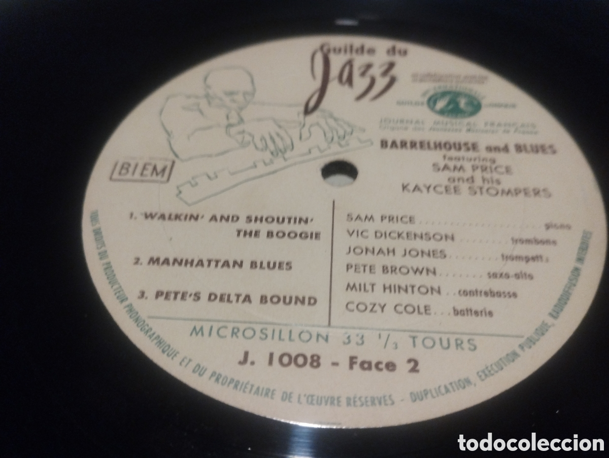 Discos de pizarra: Disco mediano barrelhouse and blues guilde du jazz - Foto 4