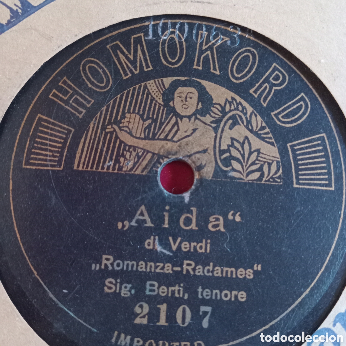 Discos de pizarra: AIDA Y TOSCA SIG BERTI- TENOR - Foto 2