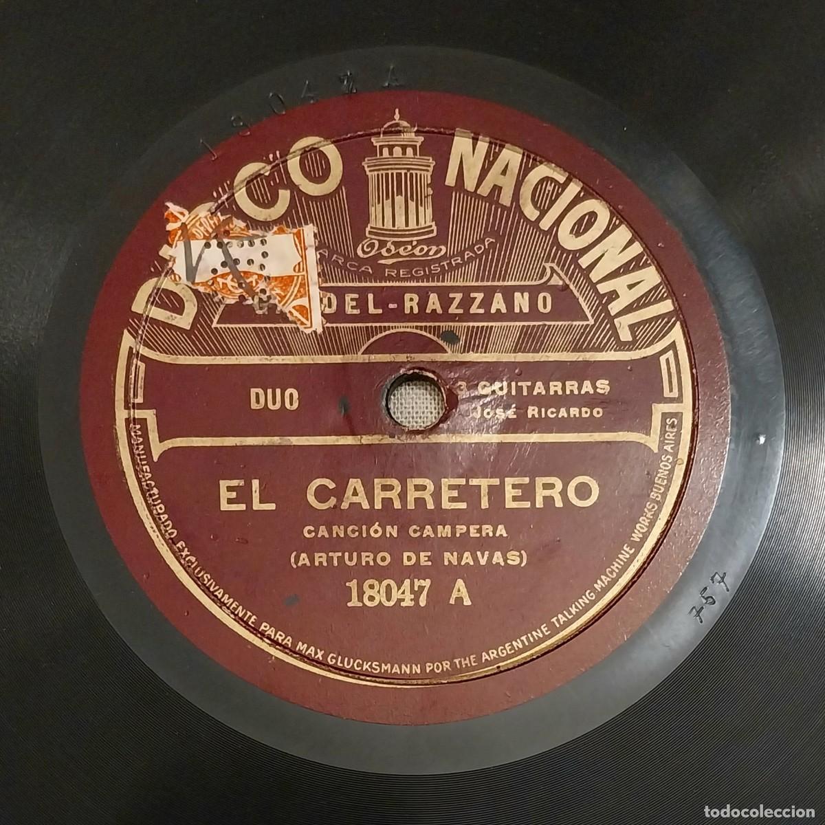 Discos de pizarra: GARDEL RAZZANO &rdquo;EL CARRETERO / LOS INDIOS&rdquo; - Foto 1