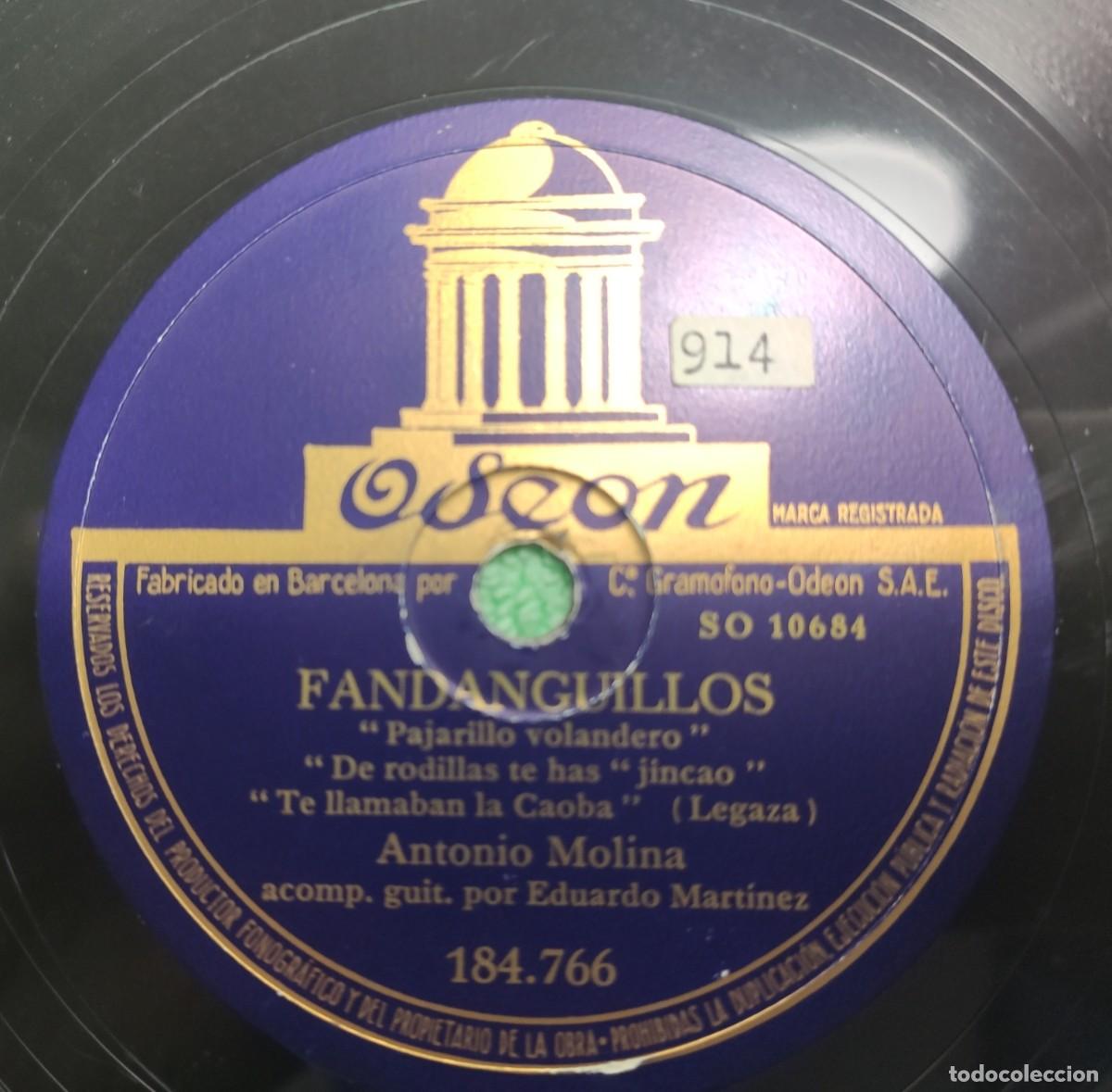 Discos de pizarra: Disco Pizarra Antonio Molina - Foto 1