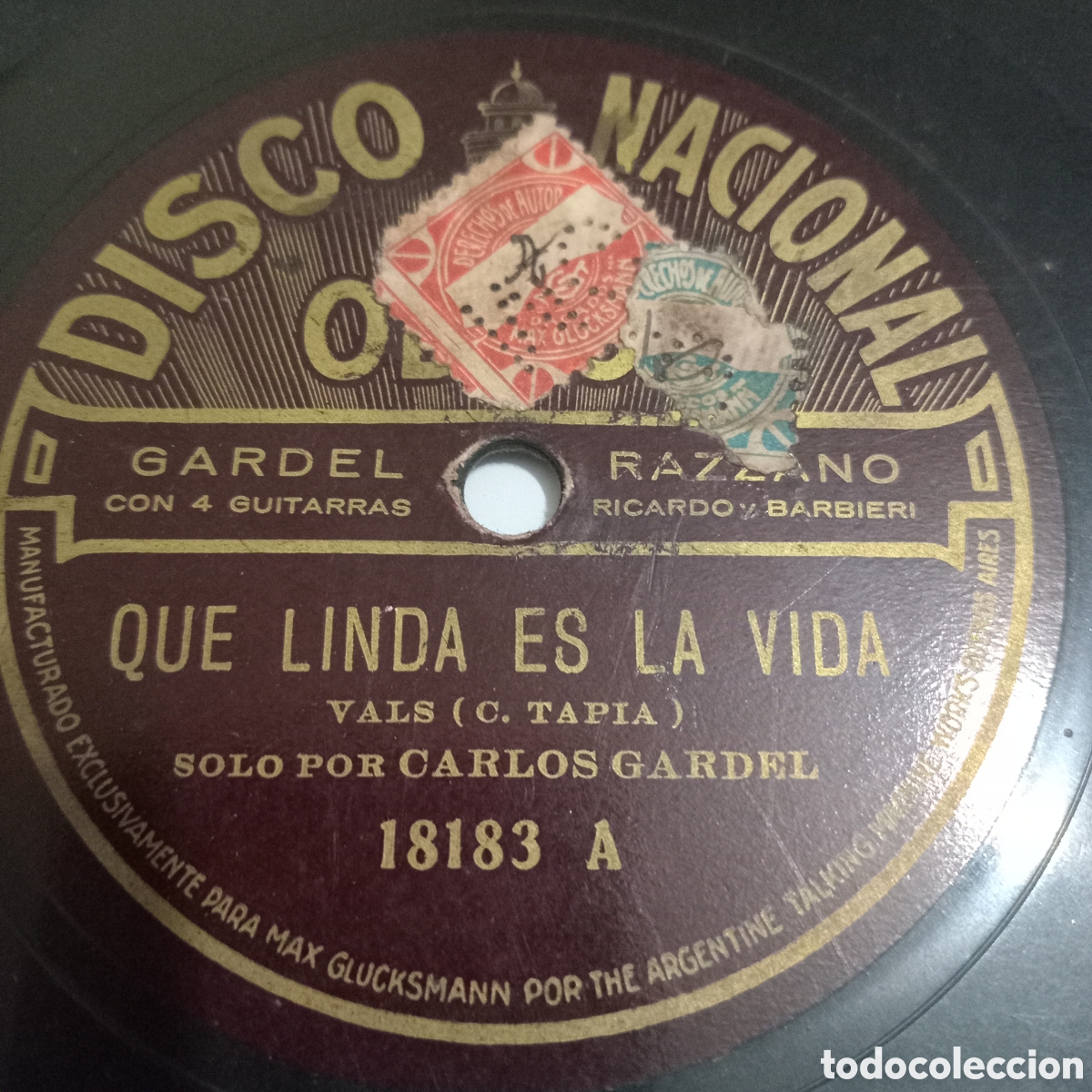 Discos de pizarra: CARI&Ntilde;ITO MIO- QUE LINDA ES LA VIDA - Foto 2