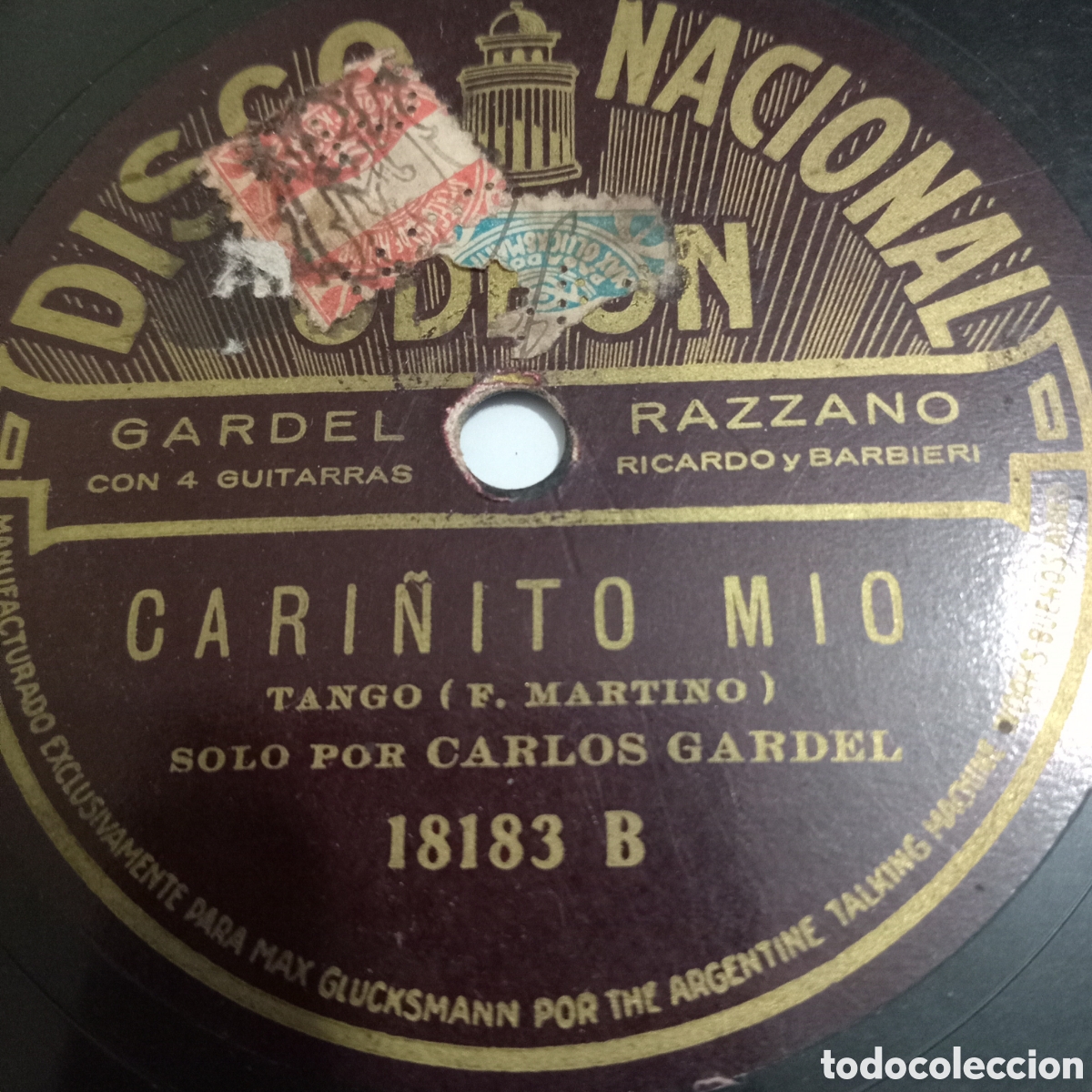 Discos de pizarra: CARI&Ntilde;ITO MIO- QUE LINDA ES LA VIDA - Foto 1