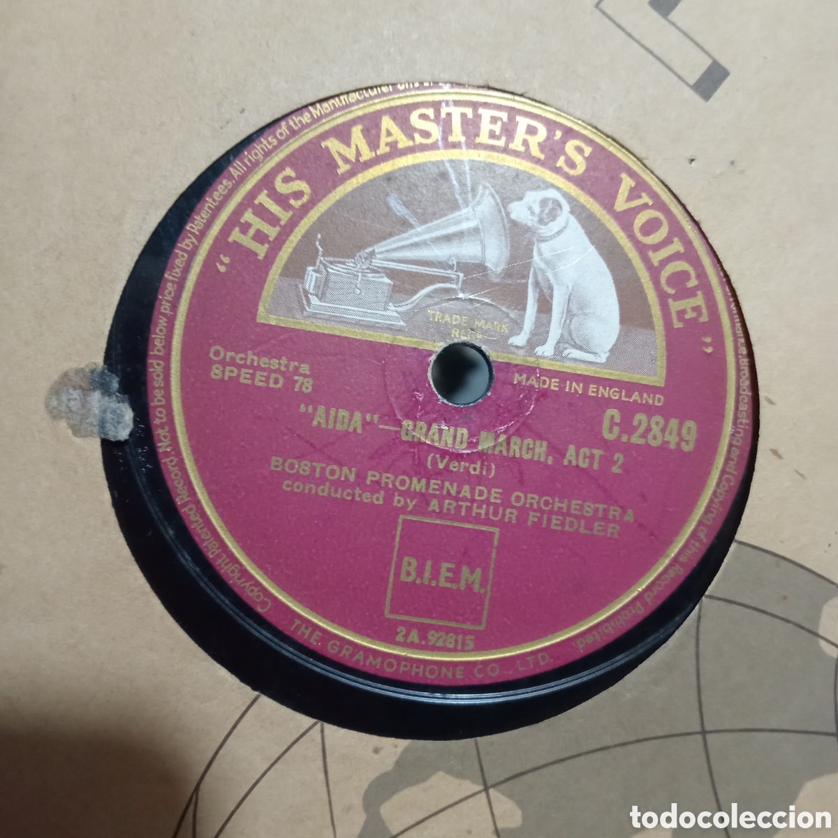 Discos de pizarra: GRAN MARCHA DE AIDA ACTO 2 - Foto 1
