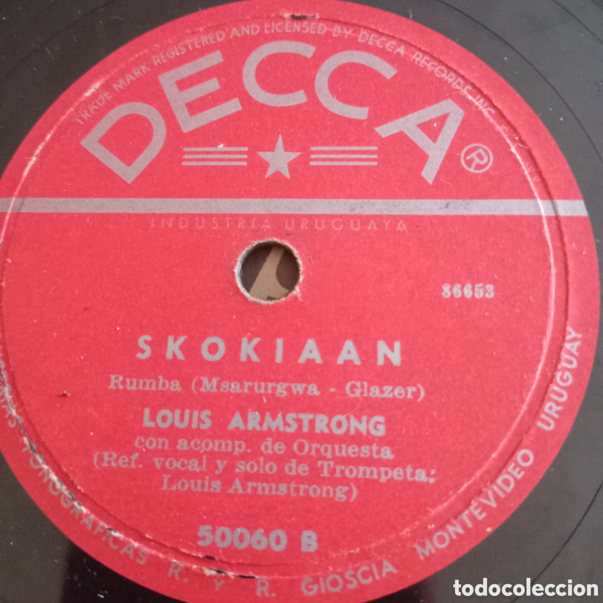 Discos de pizarra: LUIS ARMSTRONG- RATA PASEANDERA- SKOKIAAN - Foto 2