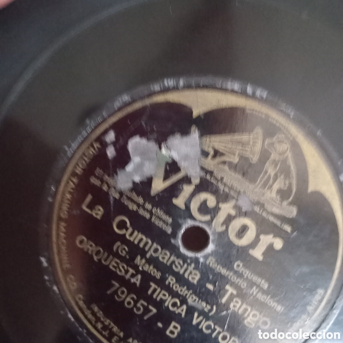 Discos de pizarra: LA CUMPARSITA - VALENCUA. TANGO Y PASO DOBLE - Foto 2