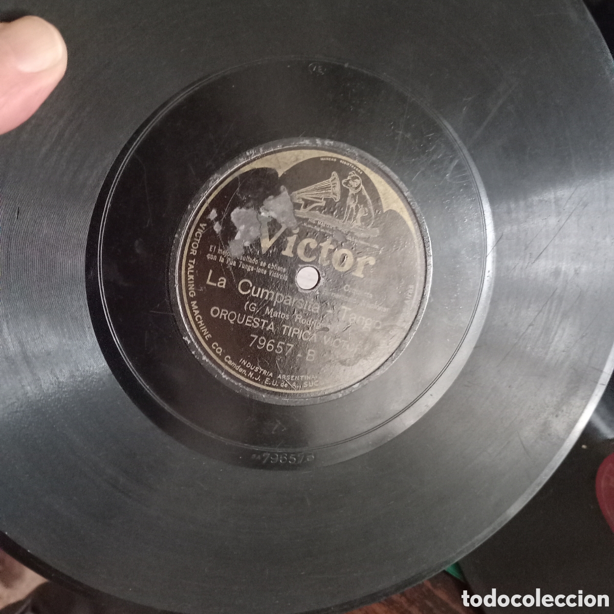 Discos de pizarra: LA CUMPARSITA - VALENCUA. TANGO Y PASO DOBLE - Foto 3