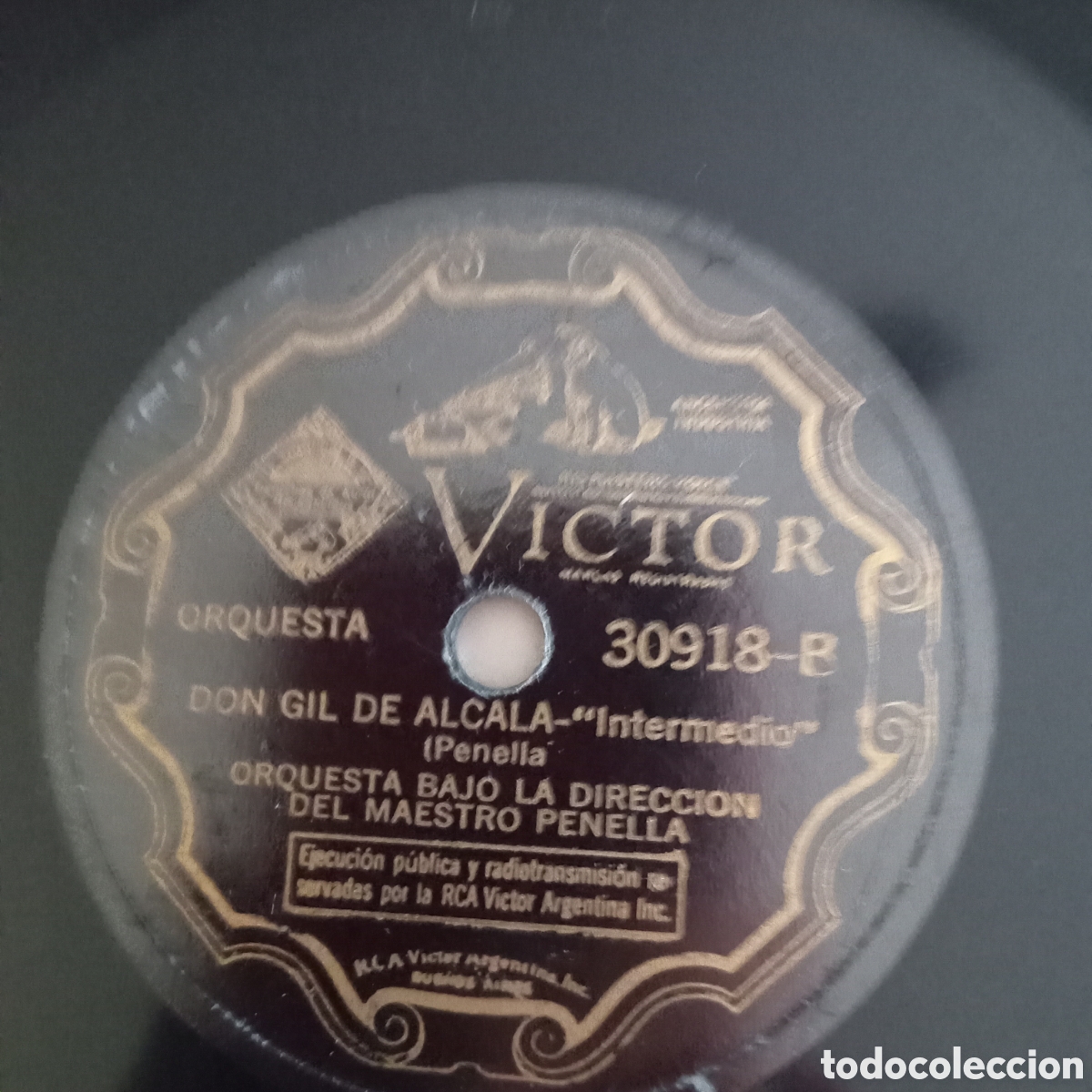 Discos de pizarra: DON GIL DE ALCAKA ( LADO A) INTERMEDIO DE DON GIL DE ALCSLA LSDO B - Foto 2