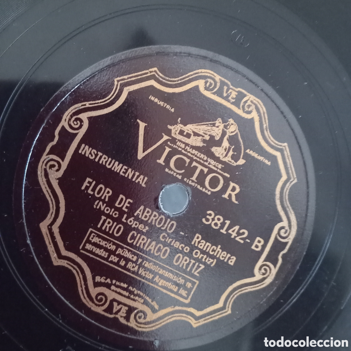Discos de pizarra: TRIO CIRIACO ORTIZ- FLOR DE ABROJO- IVETTE - Foto 2