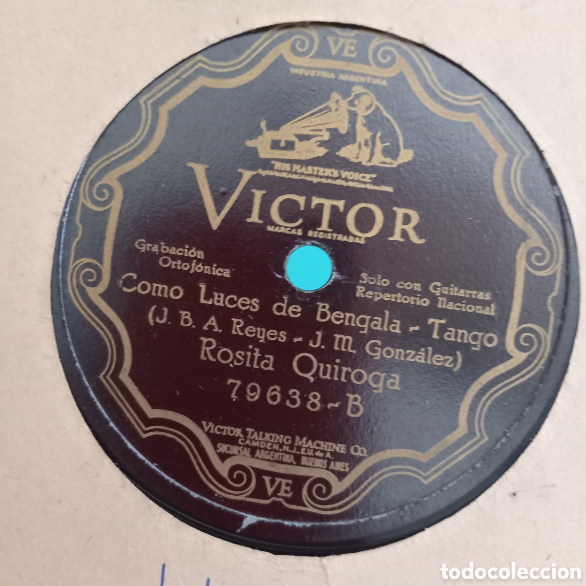 Discos de pizarra: ROSITA QUIROGA- COMO LUCES DE BENGALA- SON GRUPOS - Foto 2
