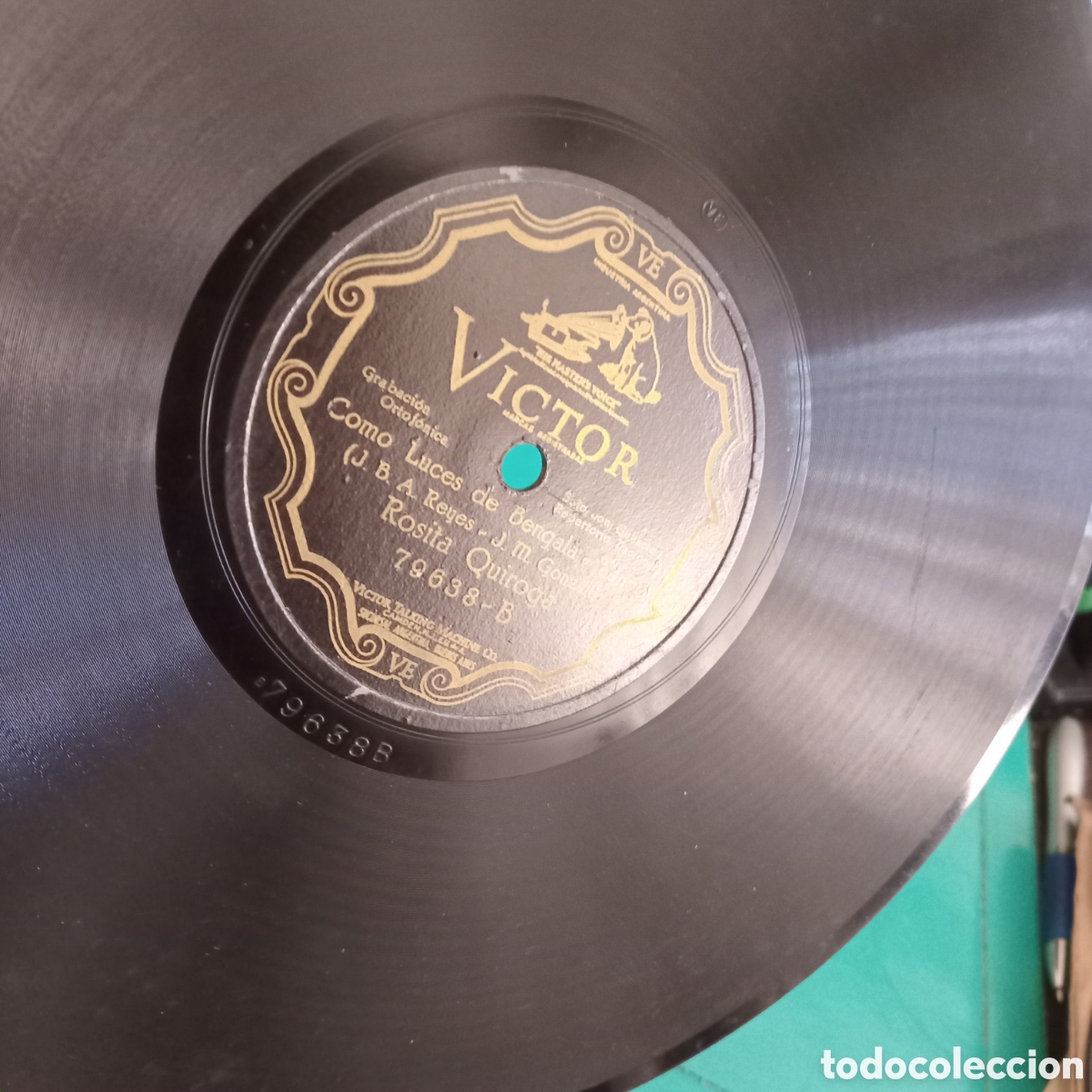 Discos de pizarra: ROSITA QUIROGA- COMO LUCES DE BENGALA- SON GRUPOS - Foto 3