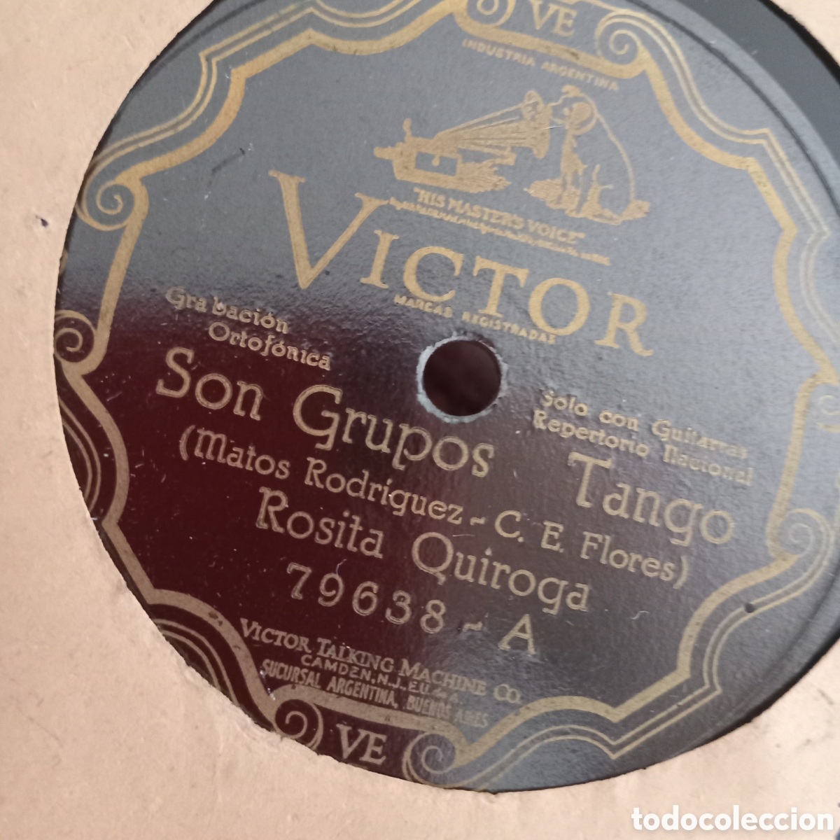 Discos de pizarra: ROSITA QUIROGA- COMO LUCES DE BENGALA- SON GRUPOS - Foto 1