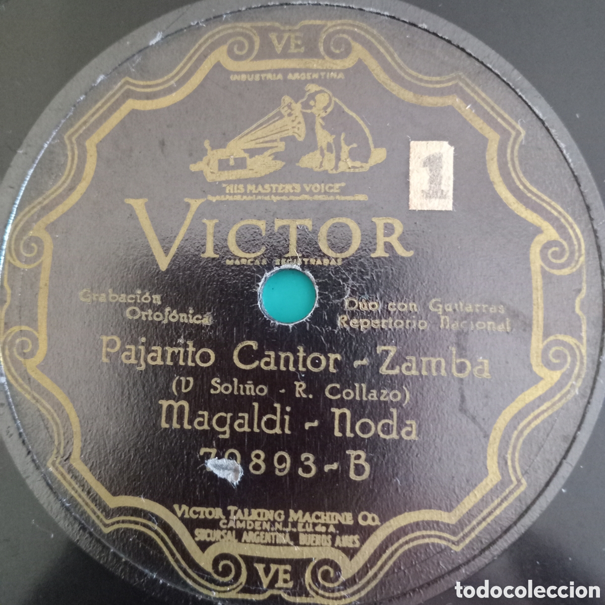 Discos de pizarra: MAGALDI- NORA-PAJARITO CANTOR CANCIONERO- - Foto 1