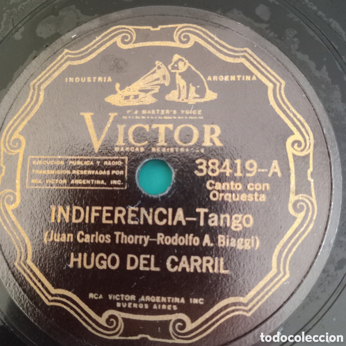 Discos de pizarra: HUGO DEL CARRIL- INDEPENDENCIA- EL ADIOS - Foto 2