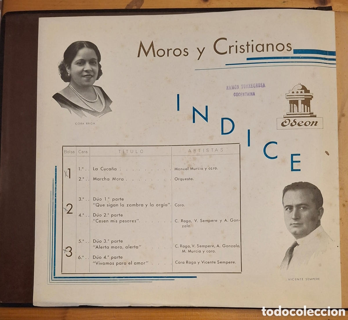 Discos de pizarra: Albun Zarzuela MOROS Y CRISTIANOS - Foto 2