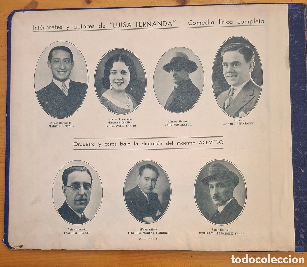 Discos de pizarra: Albun Zarzuela LUISA FERNANDA - Foto 2