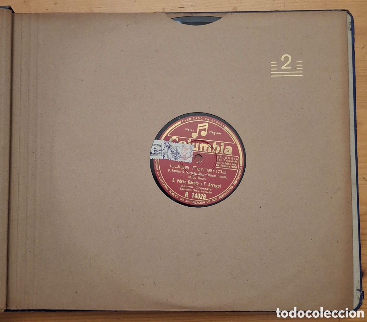 Discos de pizarra: Albun Zarzuela LUISA FERNANDA - Foto 4
