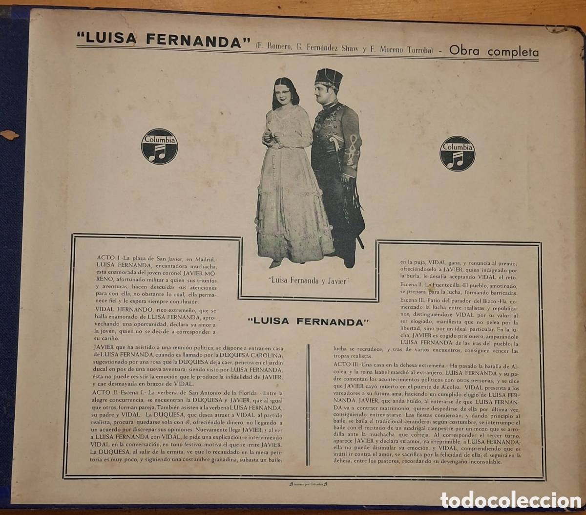 Discos de pizarra: Albun Zarzuela LUISA FERNANDA - Foto 9