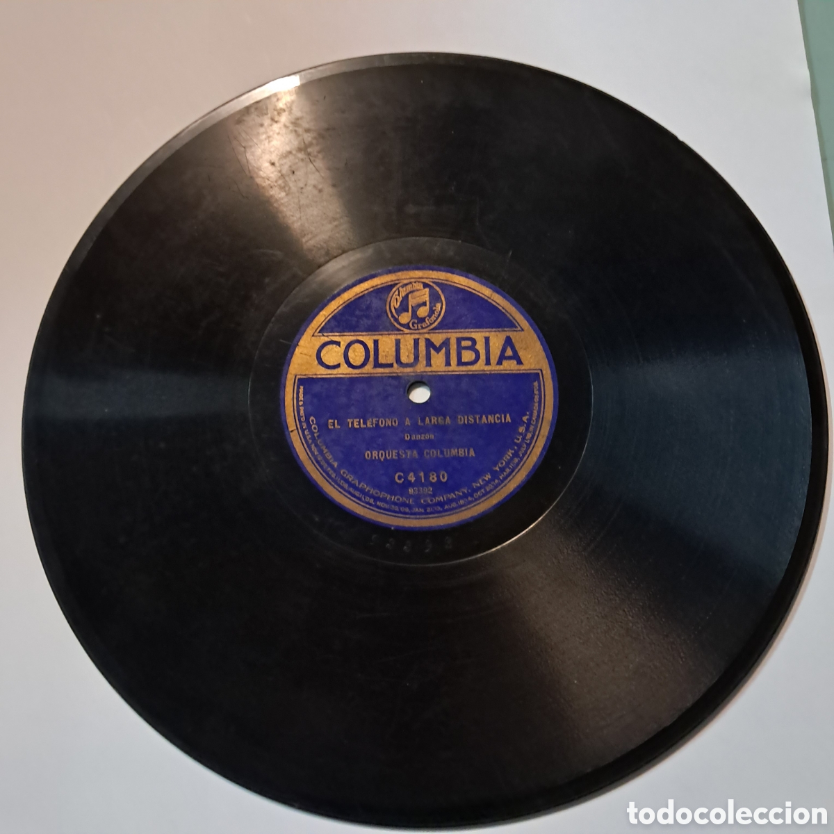 Discos de pizarra: El tel&eacute;fono a larga distancia, Disco Pizarra - Foto 1