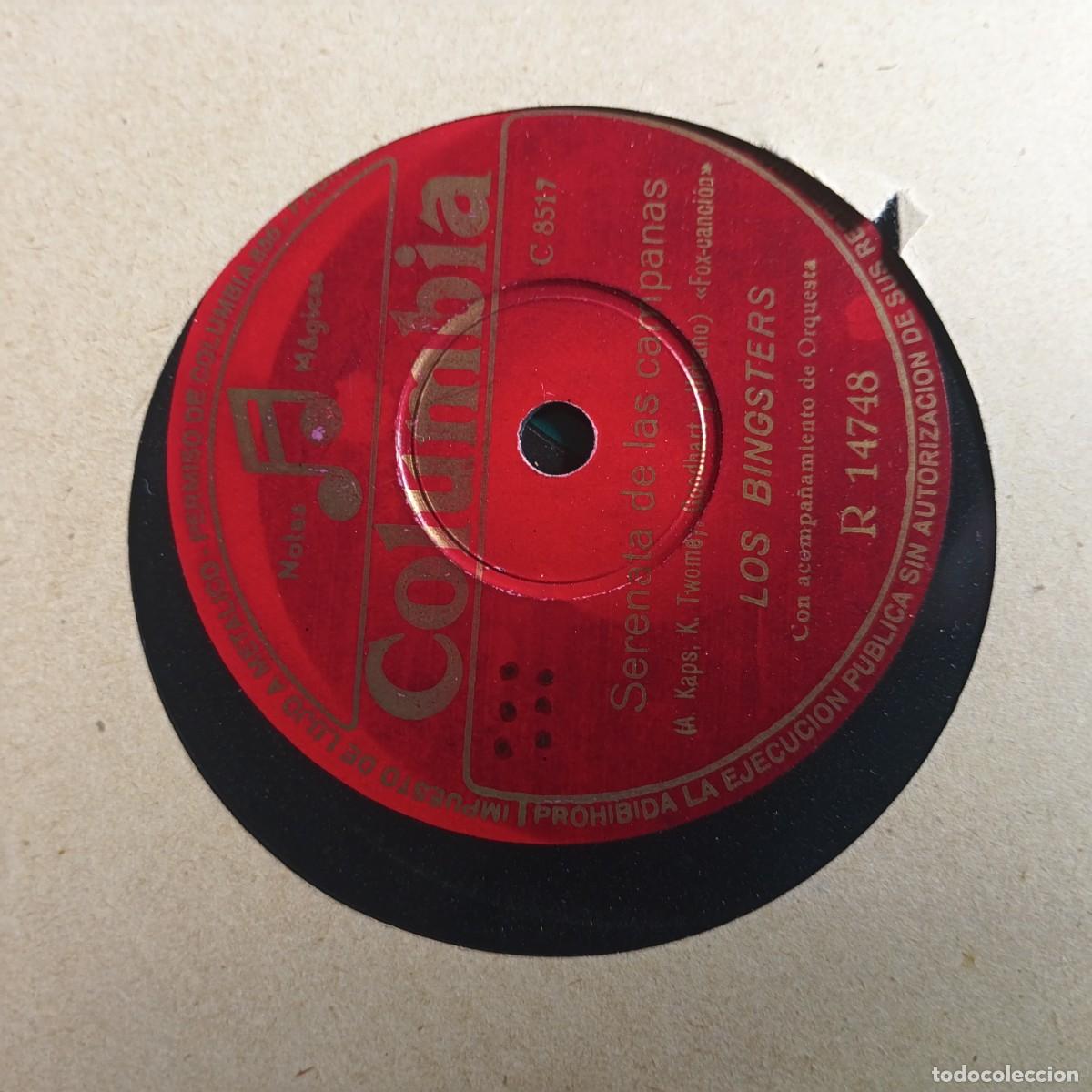 Discos de pizarra: Serenata de las campanas / Todo mi amor. Los Bingsters - Foto 1