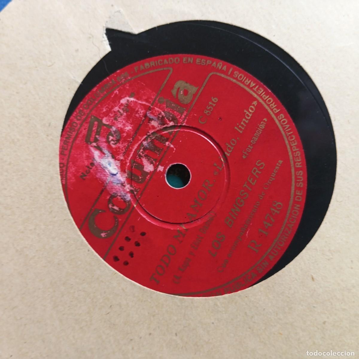 Discos de pizarra: Serenata de las campanas / Todo mi amor. Los Bingsters - Foto 2
