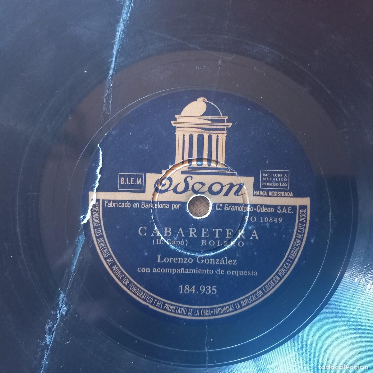 Discos de pizarra: Lorenzo Gonzalez - Cabaretera + Ni&ntilde;a (Ode&oacute;n, 1952) 184.935 - Foto 2