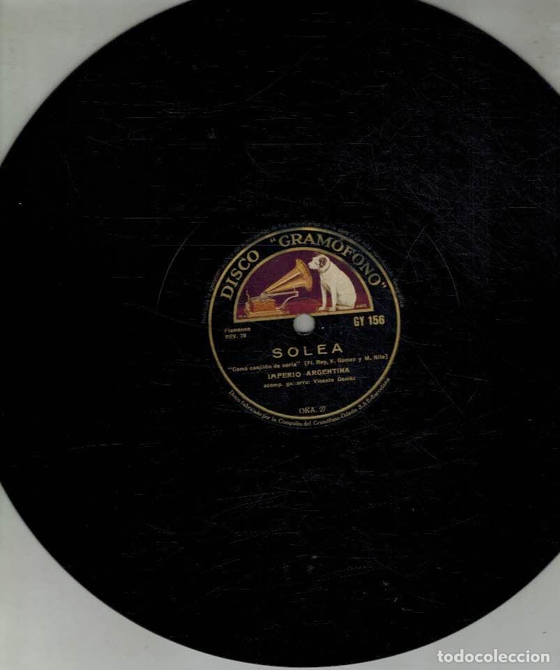 Discos de pizarra: Disco Gramofono. Solea. Peteneras - Foto 1