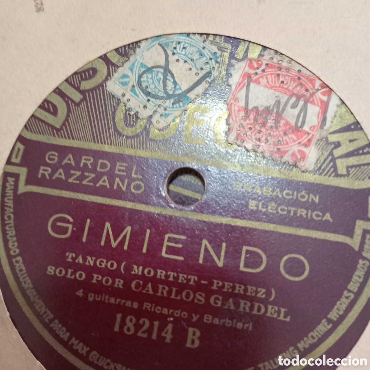 Discos de pizarra: GIMIENDI- UN TROPEZON - Foto 2