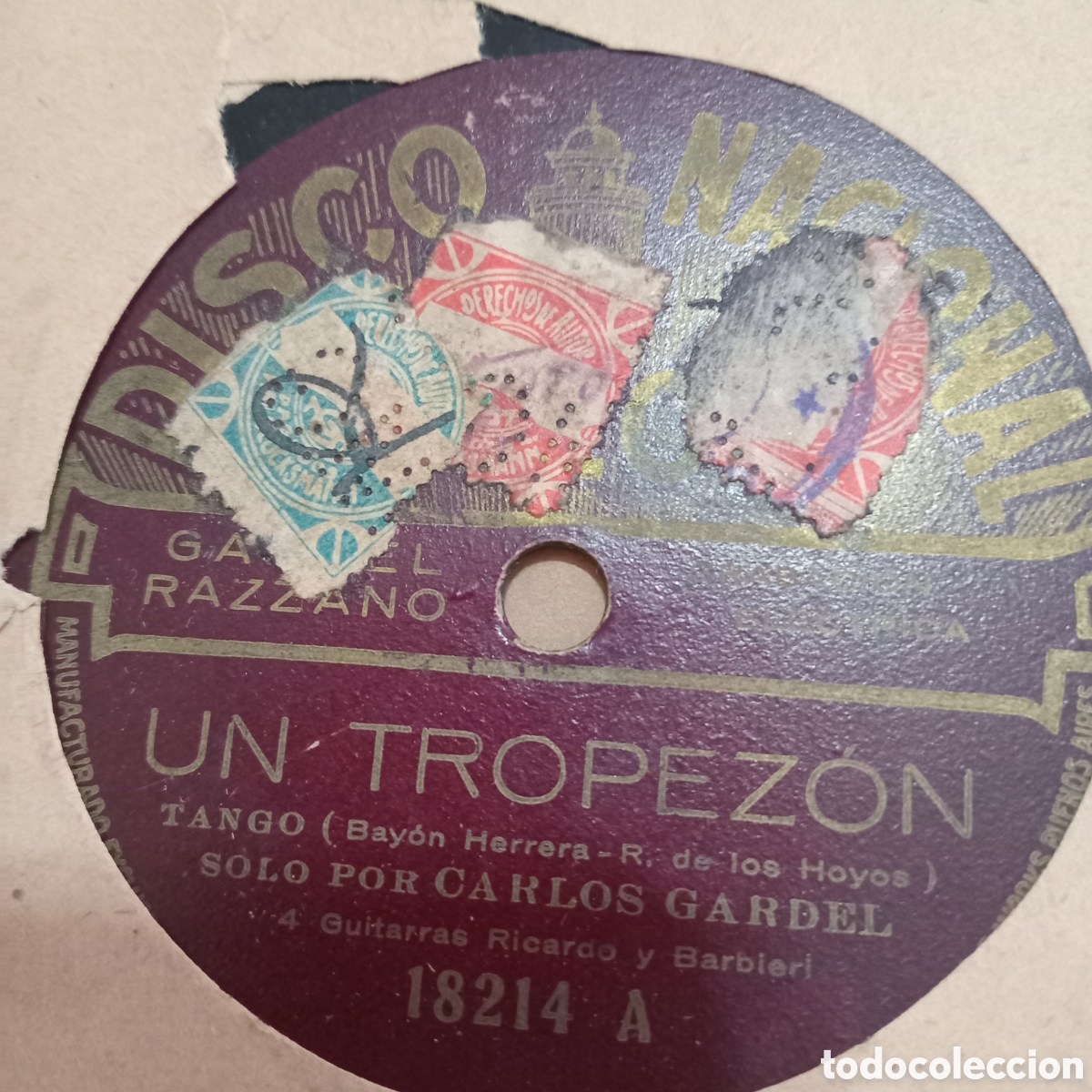 Discos de pizarra: GIMIENDI- UN TROPEZON - Foto 1