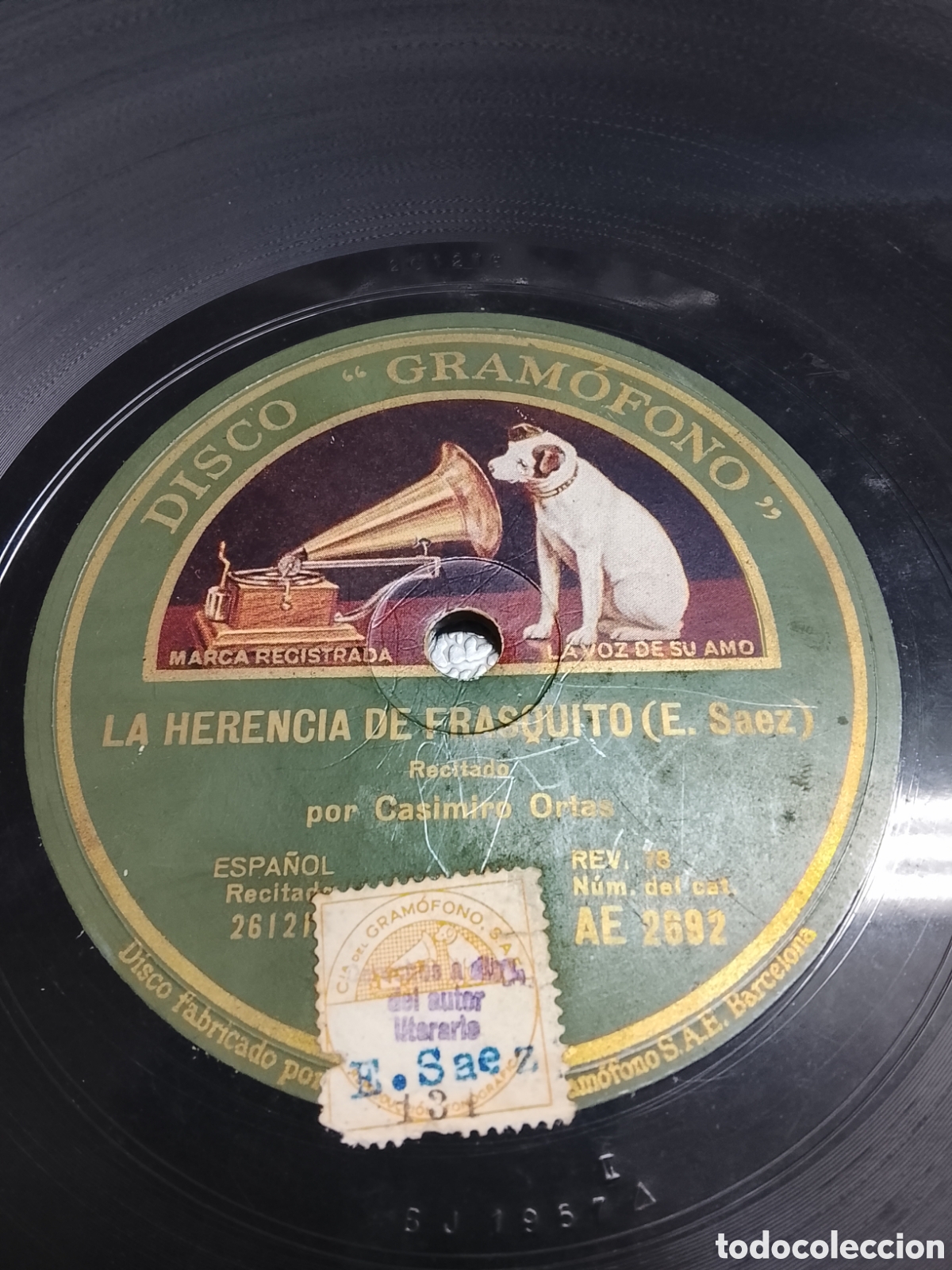 Discos de pizarra: Disco de pizarra la herencia de frasquito recitado - Foto 3