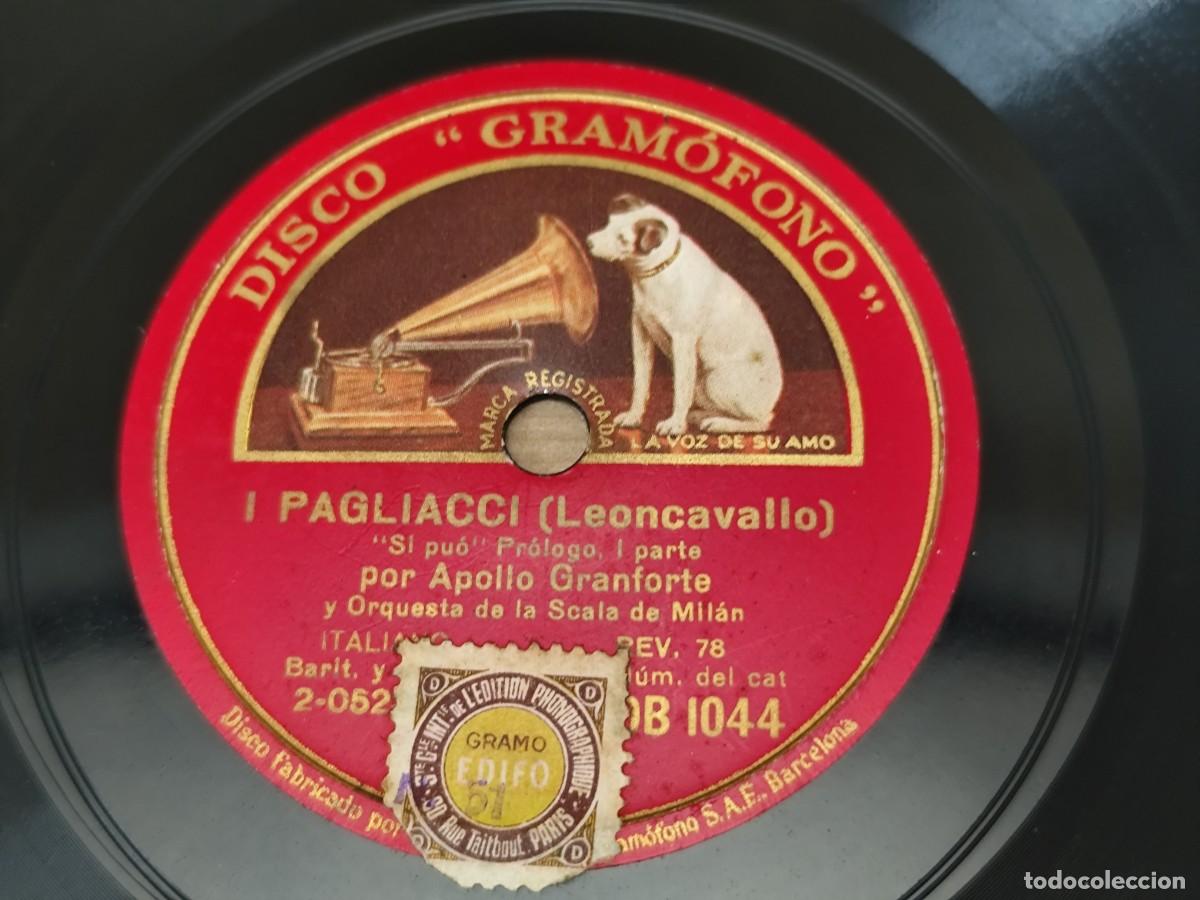 Discos de pizarra: Disco pizarra, I Pagliacci (Leoncavallo) - Foto 2