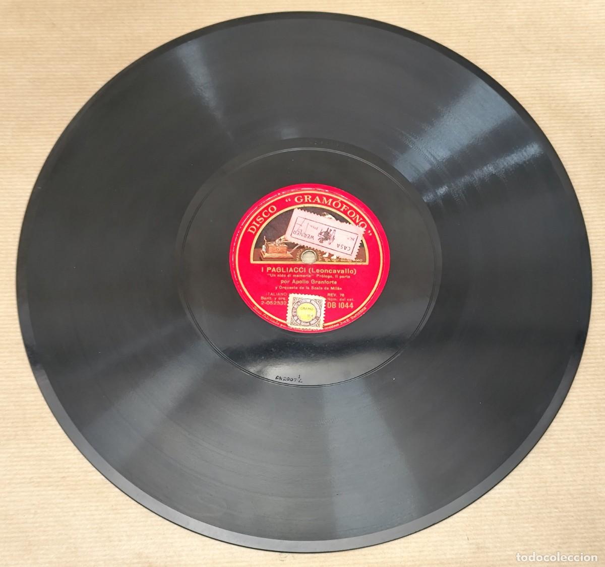 Discos de pizarra: Disco pizarra, I Pagliacci (Leoncavallo) - Foto 3