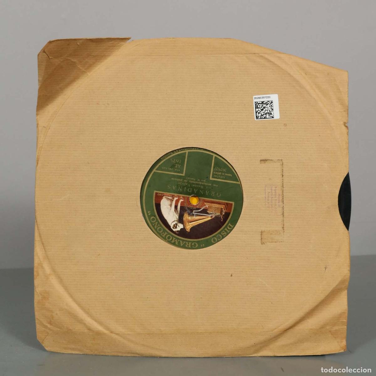 Discos de pizarra: DISCO DE PIZARRA. GRANADINAS TARANTAS. MANUEL VALLEJO - Foto 2