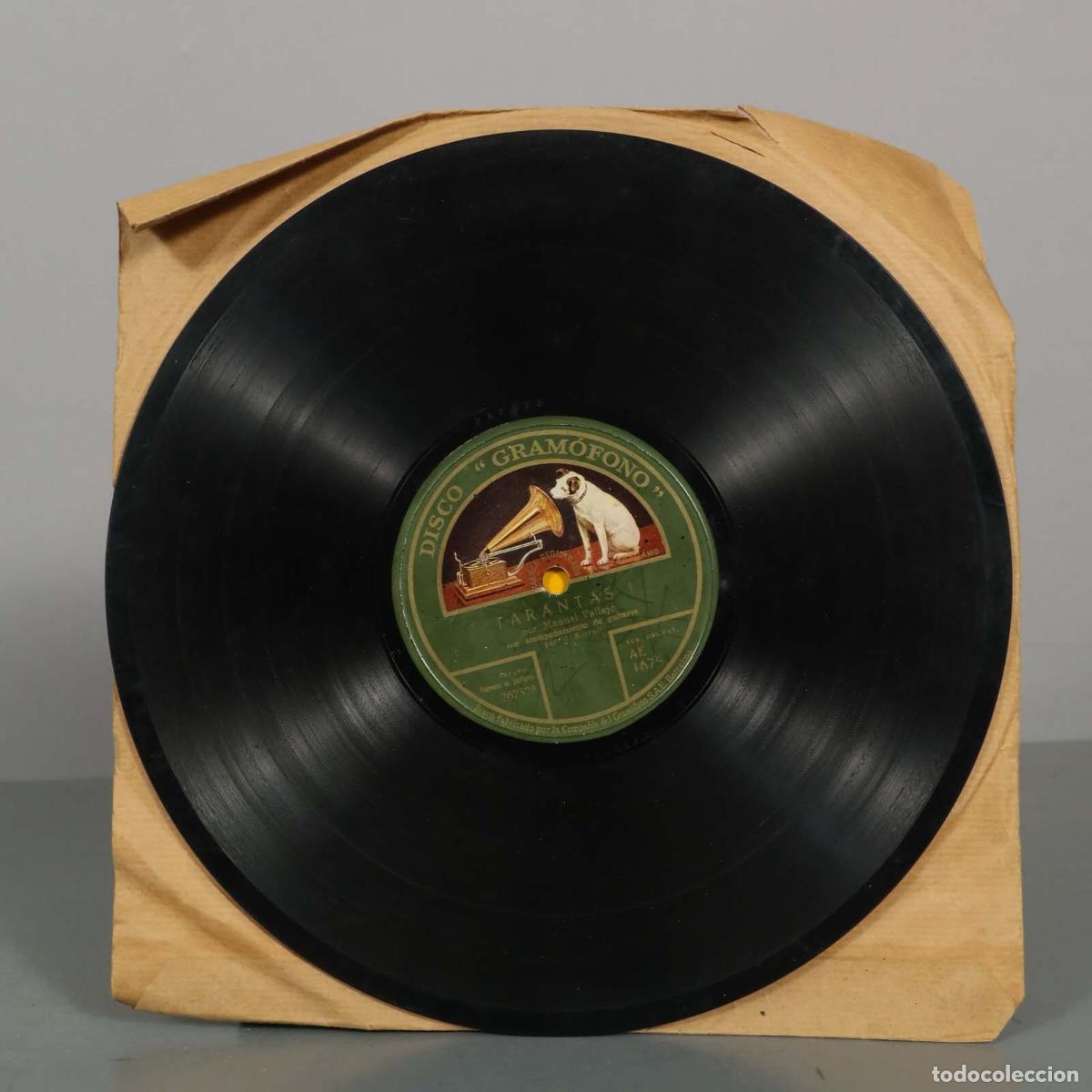 Discos de pizarra: DISCO DE PIZARRA. GRANADINAS TARANTAS. MANUEL VALLEJO - Foto 1