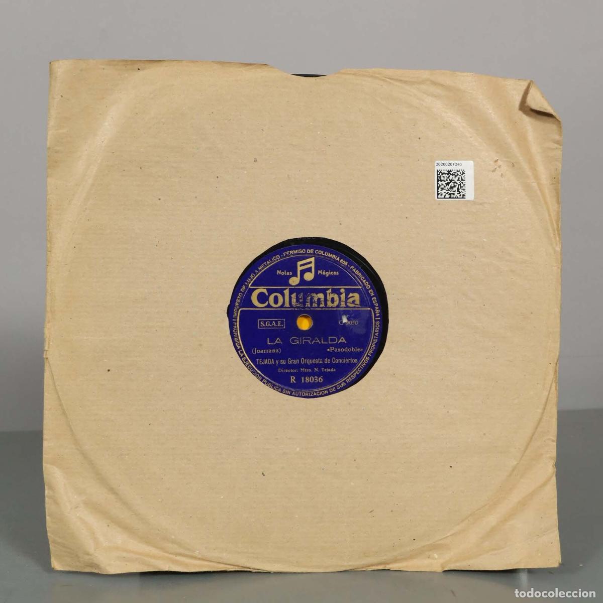 Discos de pizarra: DISCO DE PIZARRA. LA GIRALDA. VITO. TEJADA Y SU GRAN ORQUESTA - Foto 2