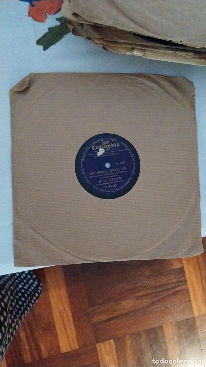 Discos de pizarra: Disco de pizarra Columbia Rex Allen - Foto 1