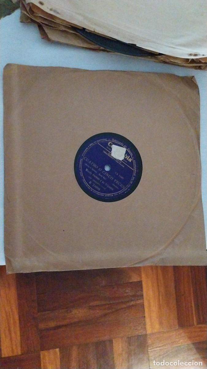 Discos de pizarra: Disco de pizarra Columbia Cuatro o cinco veces/LLama azul