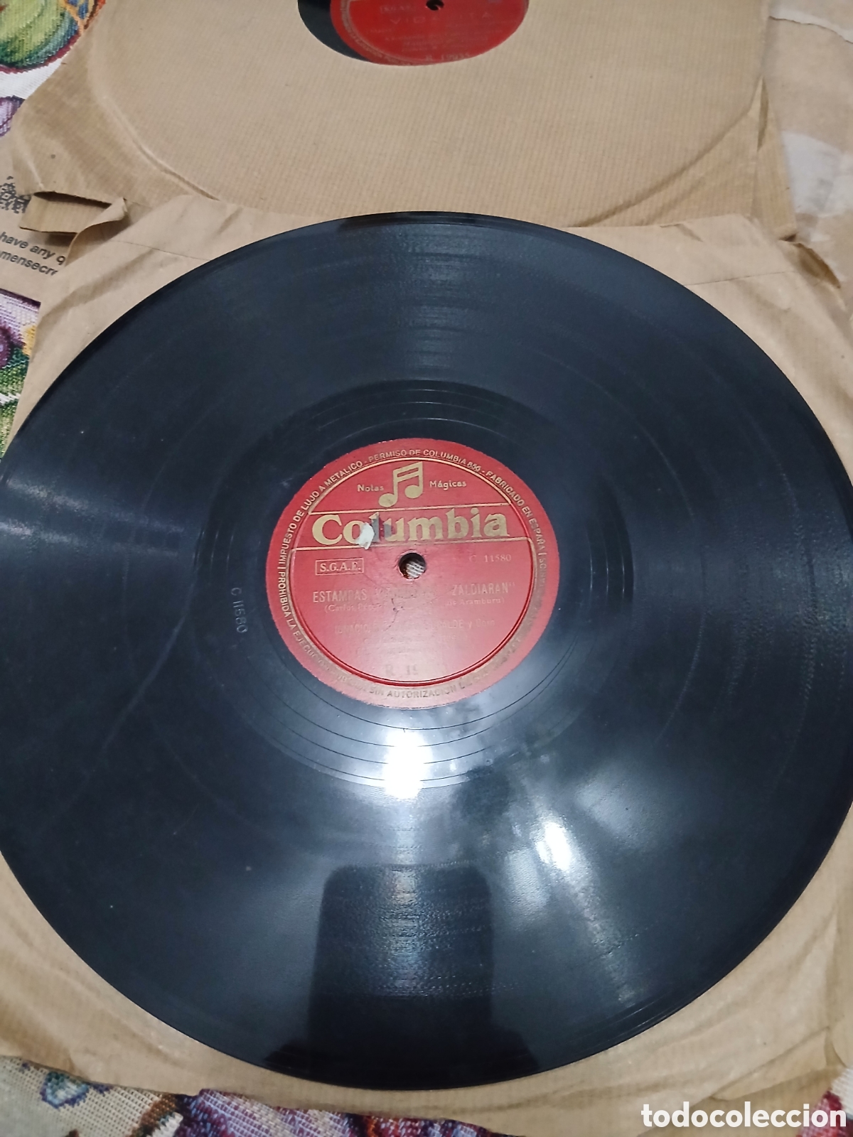 Discos de pizarra: 3 Discos Vascos Felipe Suso, M Isabel de Uralde - Foto 3