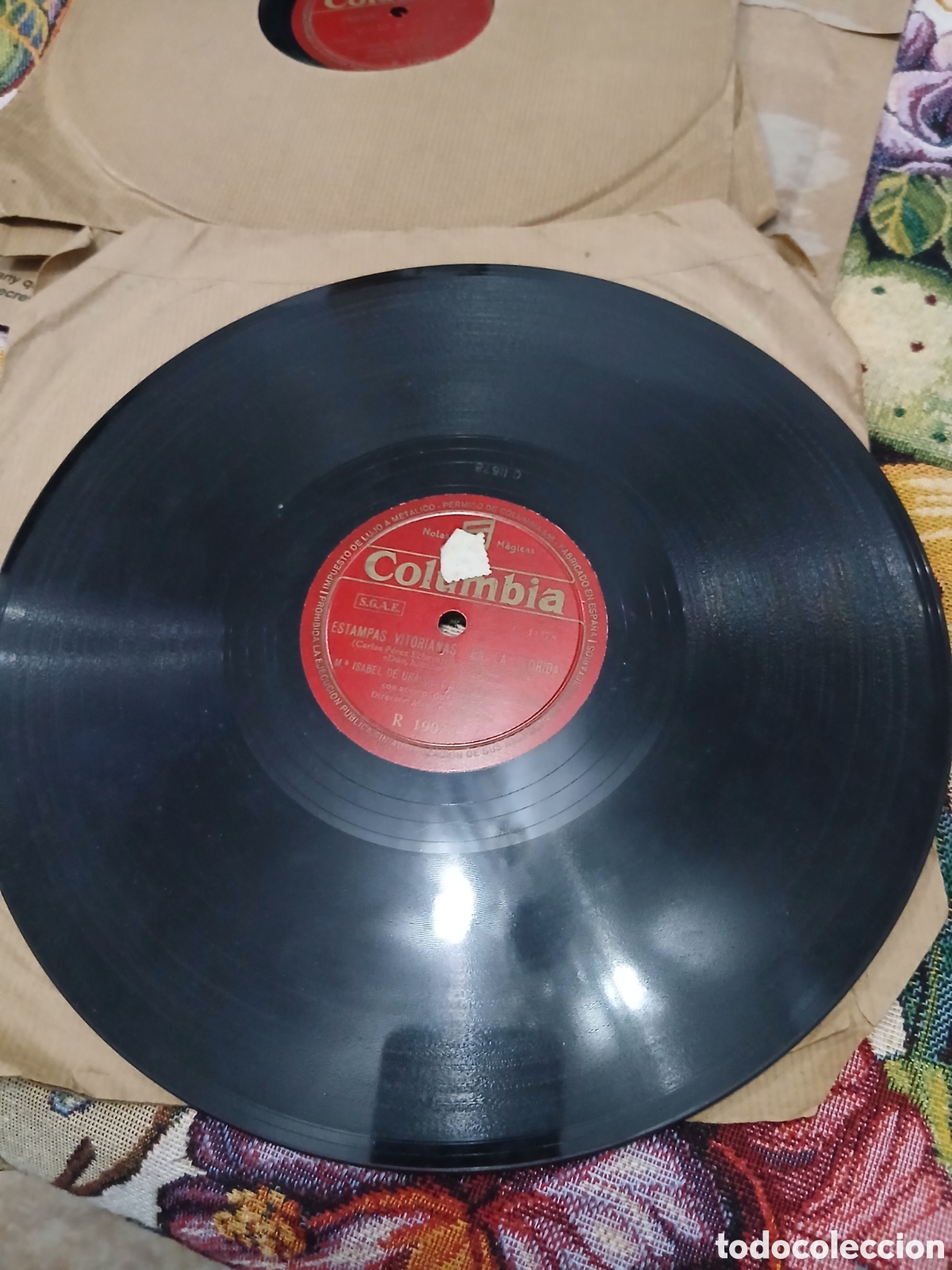 Discos de pizarra: 3 Discos Vascos Felipe Suso, M Isabel de Uralde - Foto 4