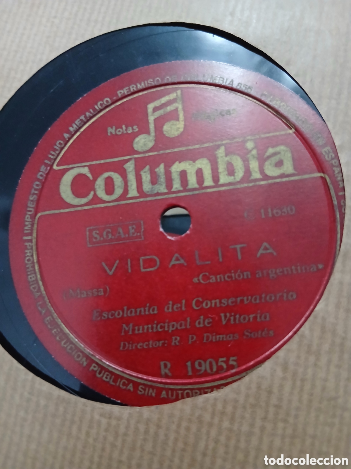 Discos de pizarra: 3 Discos Vascos Felipe Suso, M Isabel de Uralde - Foto 5