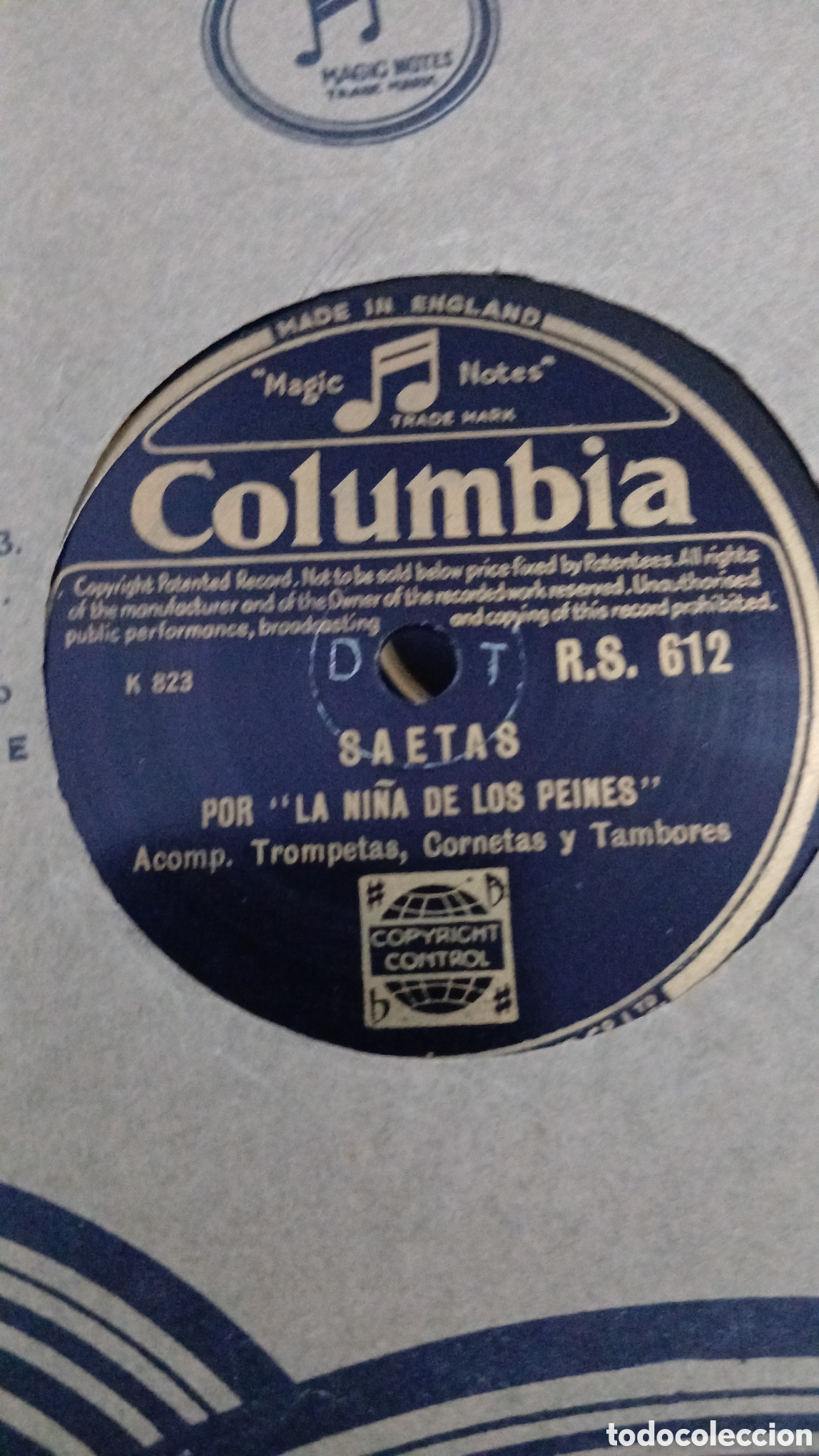 Discos de pizarra: 3 Discos de pizarra ed. Inglesa NI&Ntilde;A DE LOS PEINES - Foto 5