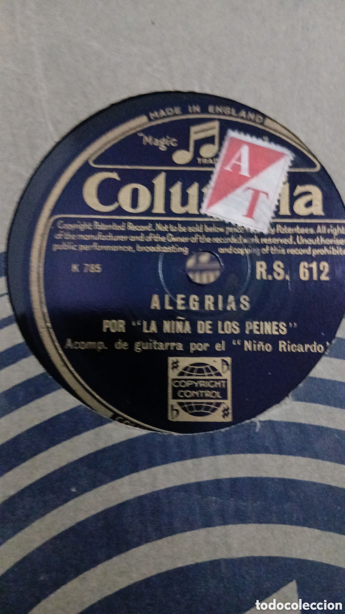 Discos de pizarra: 3 Discos de pizarra ed. Inglesa NI&Ntilde;A DE LOS PEINES - Foto 6